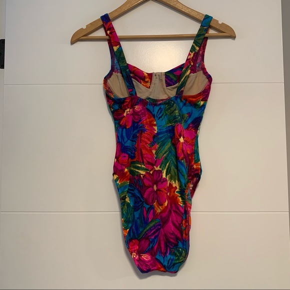 Vintage Floral One Piece Bathing Suit - Picture 6 of 12